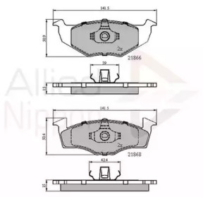 Комплект тормозных колодок (COMLINE: ADB0180)