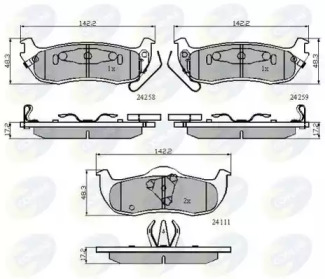 Комплект тормозных колодок (COMLINE: CBP31734)