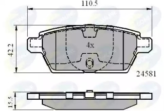 Комплект тормозных колодок (COMLINE: CBP01514)