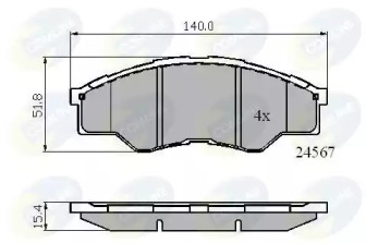 Комплект тормозных колодок (COMLINE: CBP01773)