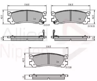 Комплект тормозных колодок (COMLINE: ADB3824)