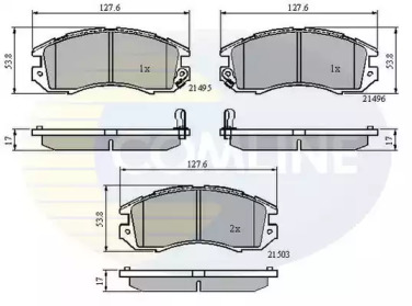 Комплект тормозных колодок (COMLINE: CBP3127)