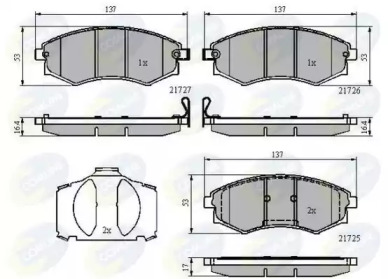 Комплект тормозных колодок (COMLINE: CBP31779)