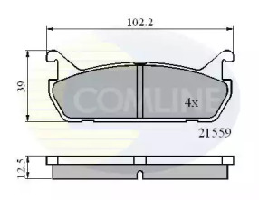 Комплект тормозных колодок (COMLINE: CBP0875)