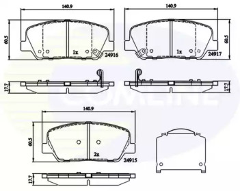 Комплект тормозных колодок (COMLINE: CBP32259)