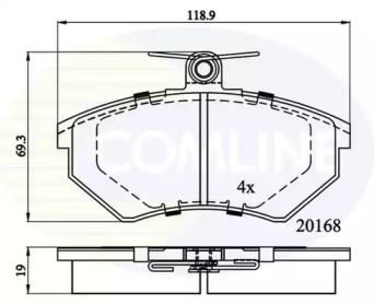 Комплект тормозных колодок (COMLINE: CBP0511)