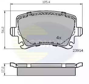 Комплект тормозных колодок (COMLINE: CBP01284)