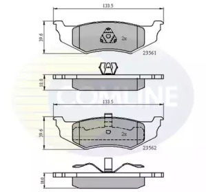 Комплект тормозных колодок (COMLINE: CBP01100)