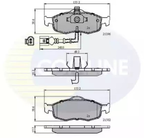 Комплект тормозных колодок (COMLINE: CBP1514)