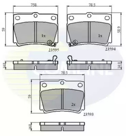 Комплект тормозных колодок (COMLINE: CBP3775)