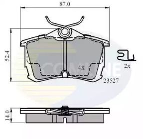 Комплект тормозных колодок (COMLINE: CBP3803)