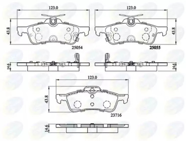 Комплект тормозных колодок (COMLINE: CBP32204)