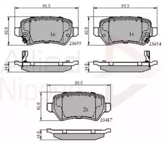 Комплект тормозных колодок (COMLINE: ADB31551)