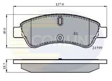 Комплект тормозных колодок (COMLINE: CBP01033)