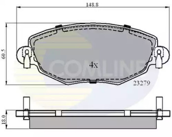 Комплект тормозных колодок (COMLINE: CBP01110)