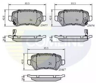 Комплект тормозных колодок (COMLINE: CBP31551)