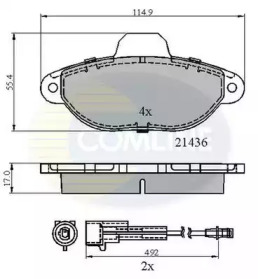 Комплект тормозных колодок (COMLINE: CBP2509)