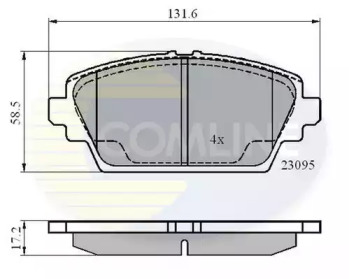 Комплект тормозных колодок (COMLINE: CBP0802)