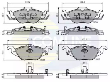 Комплект тормозных колодок (COMLINE: CBP3584)