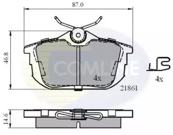 Комплект тормозных колодок (COMLINE: CBP3945)