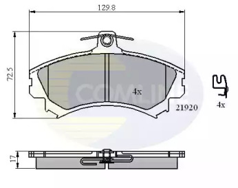 Комплект тормозных колодок (COMLINE: CBP31304)