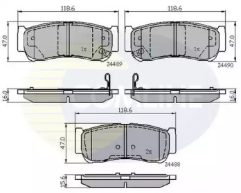 Комплект тормозных колодок (COMLINE: CBP31714)