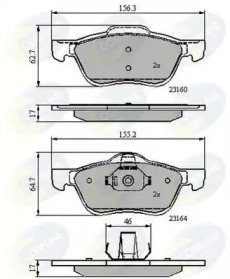 Комплект тормозных колодок (COMLINE: CBP0739)