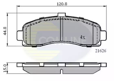 Комплект тормозных колодок (COMLINE: CBP0508)