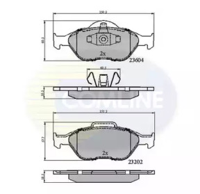 Комплект тормозных колодок (COMLINE: CBP0891)