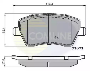 Комплект тормозных колодок (COMLINE: CBP0984)