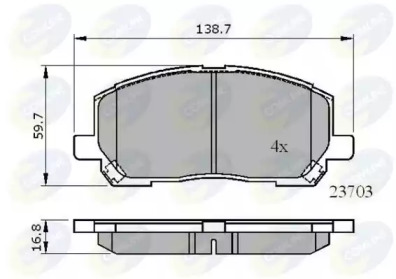 Комплект тормозных колодок (COMLINE: CBP01507)