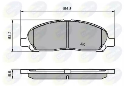 Комплект тормозных колодок (COMLINE: CBP01606)