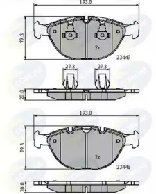 Комплект тормозных колодок (COMLINE: CBP01609)