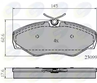 Комплект тормозных колодок (COMLINE: CBP01780)