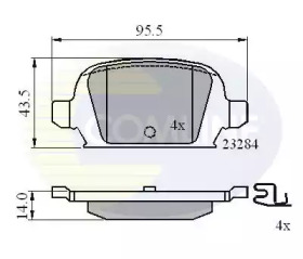 Комплект тормозных колодок (COMLINE: CBP31135)