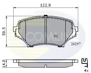 Комплект тормозных колодок (COMLINE: CBP31631)