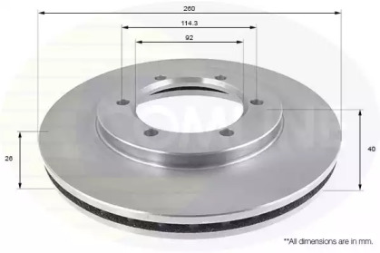 Тормозной диск (COMLINE: ADC0290V)