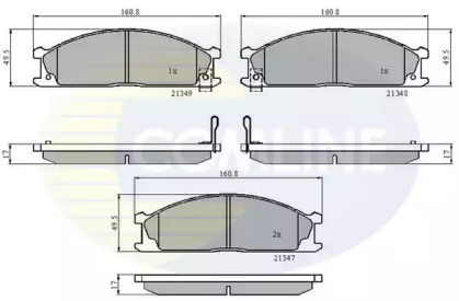 Комплект тормозных колодок (COMLINE: CBP3863)