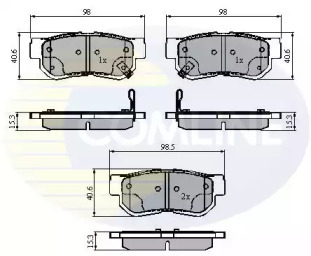 Комплект тормозных колодок (COMLINE: CBP3879)