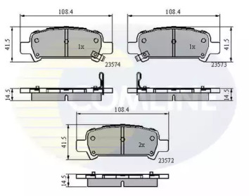 Комплект тормозных колодок (COMLINE: CBP3882)