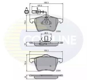 Комплект тормозных колодок (COMLINE: CBP11168)