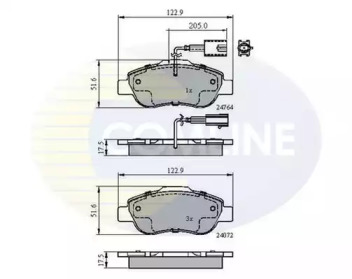 Комплект тормозных колодок (COMLINE: CBP11600)