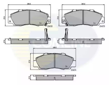 Комплект тормозных колодок (COMLINE: CBP3551)