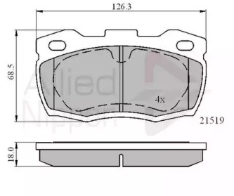Комплект тормозных колодок (COMLINE: ADB01052)