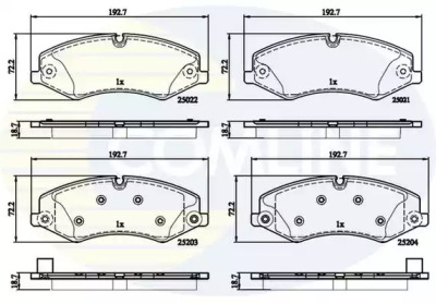 Комплект тормозных колодок (COMLINE: CBP02210)