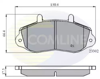 Комплект тормозных колодок (COMLINE: CBP01021)