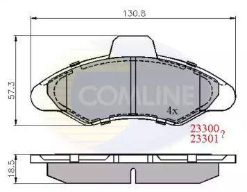 Комплект тормозных колодок (COMLINE: CBP0393)