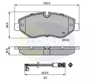 Комплект тормозных колодок (COMLINE: CBP21555)