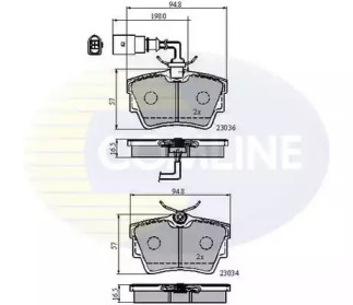 Комплект тормозных колодок (COMLINE: CBP1874)