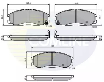 Комплект тормозных колодок (COMLINE: CBP3938)